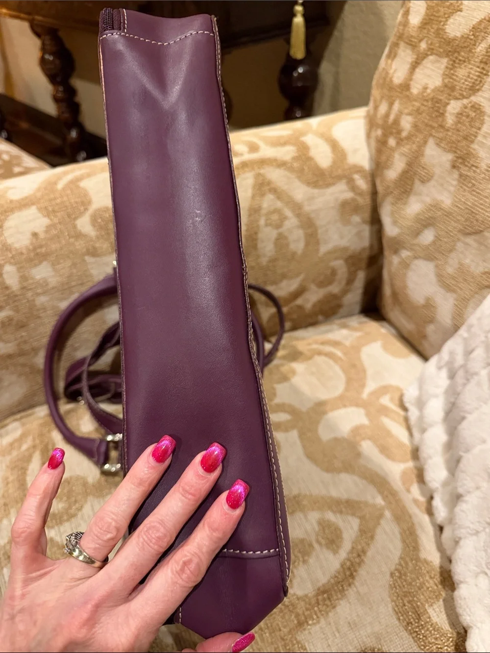 Franklin Covey Structured Purple Tote Handbag - Women's Bag